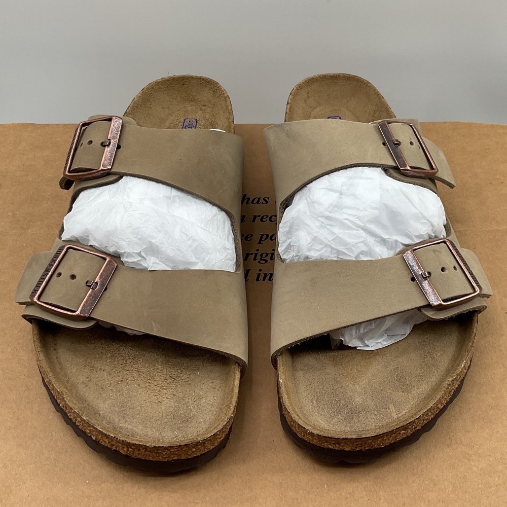 Birkenstock Arizona Soft Footbed Tobacco Brown Oiled Leather Sandals 41 L10 M8